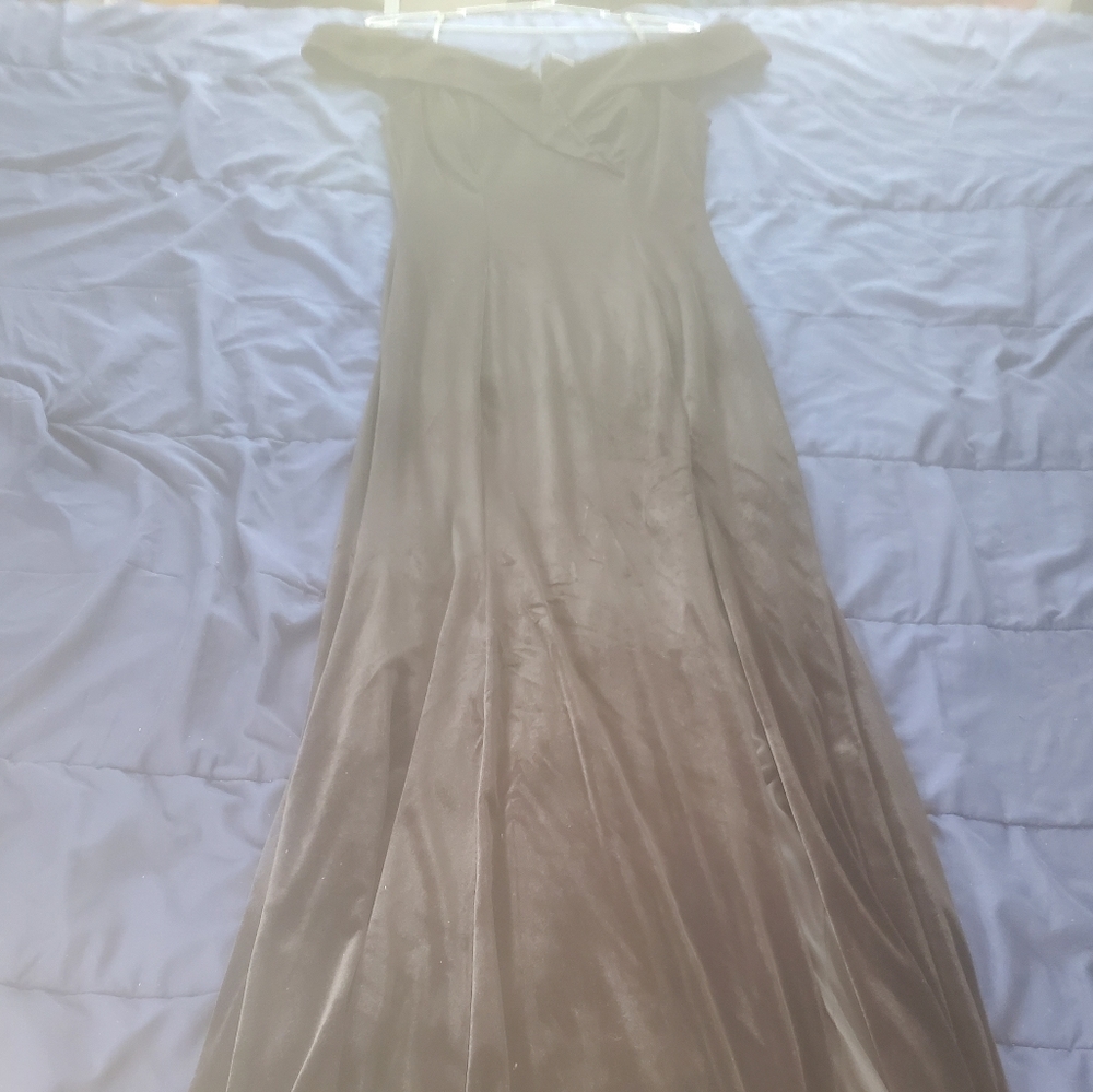 Black velvet dress